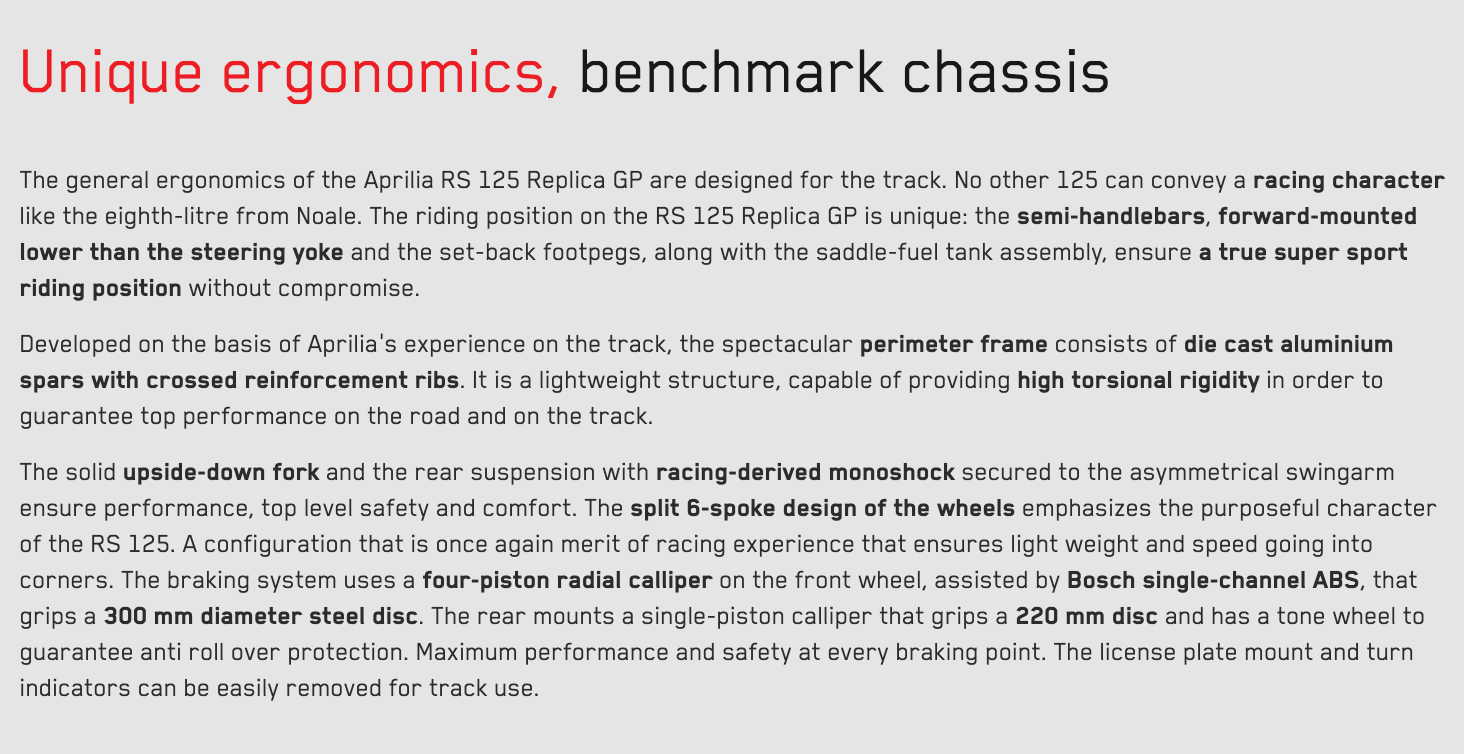 Aprilla Specs