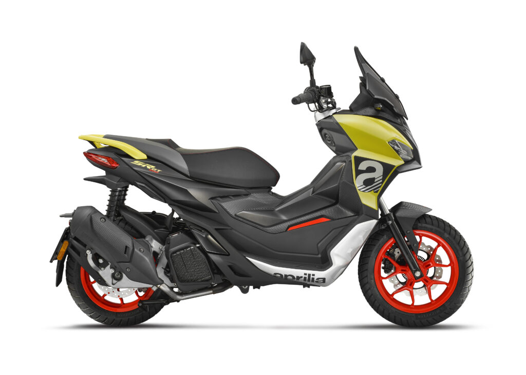 Aprilia SR GT giallo LatDX bianco